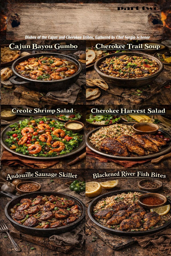 Authentic Cajun & Cherokee Cuisine: a rare selection of traditional dishes with bold flavors, artisanal presentation and modern fine dining styling